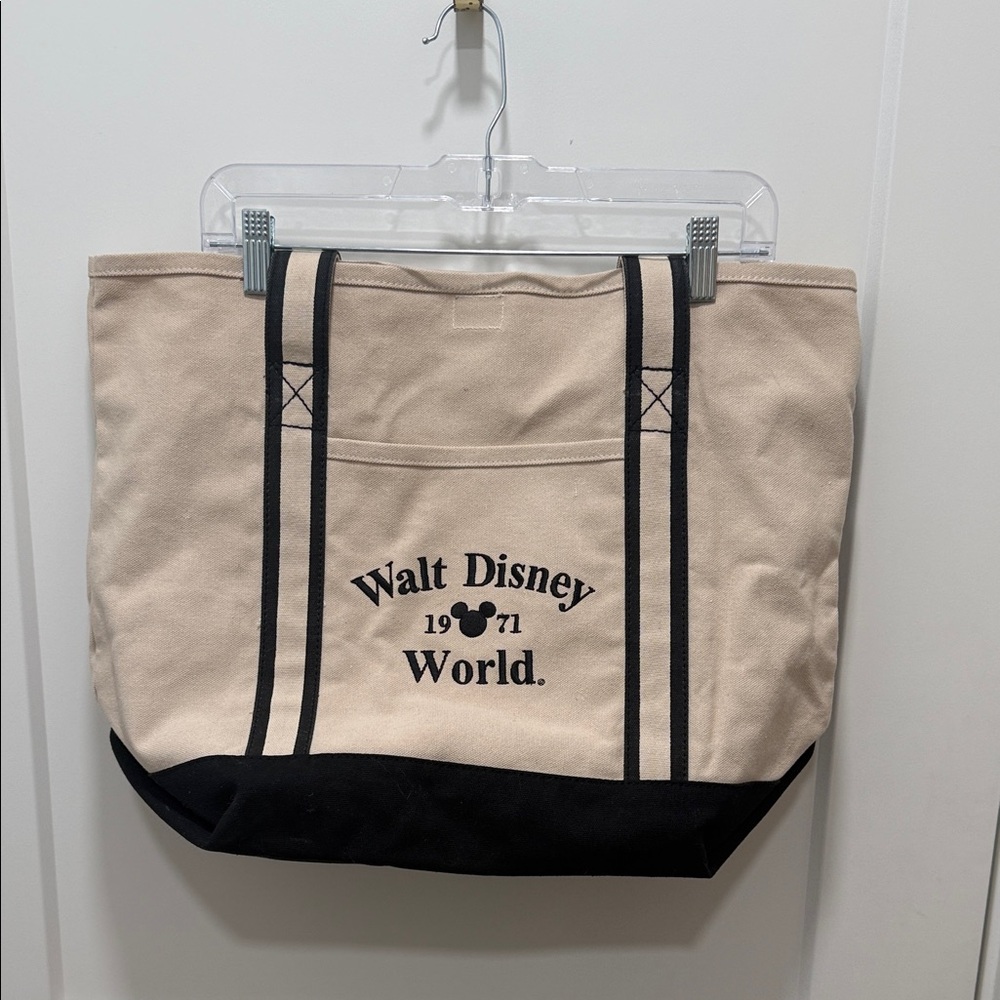 Disney World 1971 Canvas Bag - Black and Cream